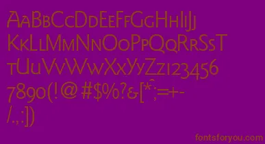 GoudysanstwosmcRegularDb font – Brown Fonts On Purple Background