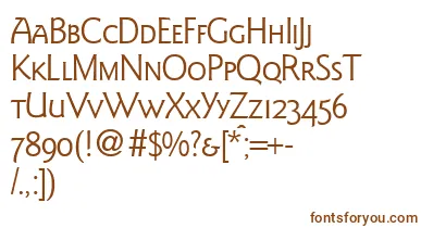 GoudysanstwosmcRegularDb font – Brown Fonts On White Background