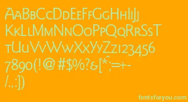 GoudysanstwosmcRegularDb font – Green Fonts On Orange Background