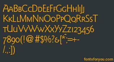GoudysanstwosmcRegularDb font – Orange Fonts On Black Background