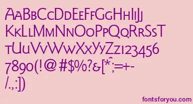 GoudysanstwosmcRegularDb font – Purple Fonts On Pink Background