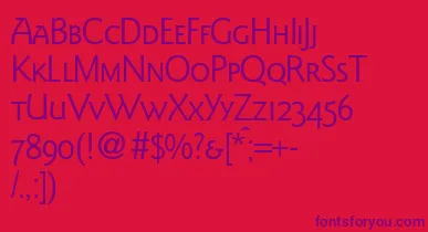 GoudysanstwosmcRegularDb font – Purple Fonts On Red Background