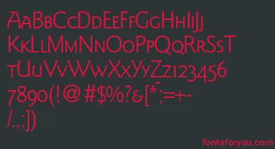 GoudysanstwosmcRegularDb font – Red Fonts On Black Background