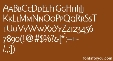 GoudysanstwosmcRegularDb font – White Fonts On Brown Background