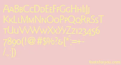 GoudysanstwosmcRegularDb font – Yellow Fonts On Pink Background