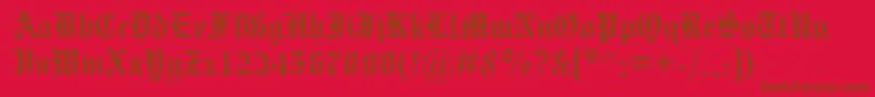 Mengraversoldenglish Font – Brown Fonts on Red Background