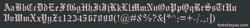 Mengraversoldenglish Font – Pink Fonts on Black Background