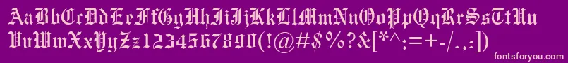 Mengraversoldenglish Font – Pink Fonts on Purple Background