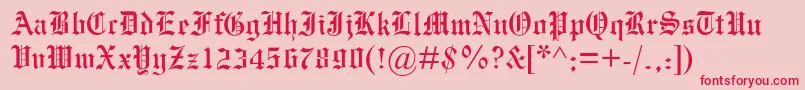 Шрифт Mengraversoldenglish – красные шрифты на розовом фоне
