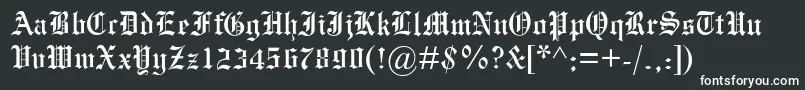 Шрифт Mengraversoldenglish – белые шрифты на чёрном фоне