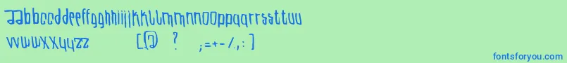 UteRegular Font – Blue Fonts on Green Background
