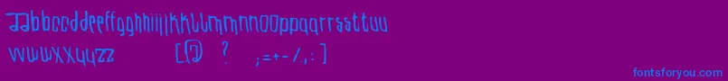 UteRegular Font – Blue Fonts on Purple Background