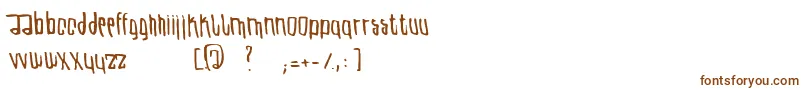 Шрифт UteRegular – коричневые шрифты на белом фоне