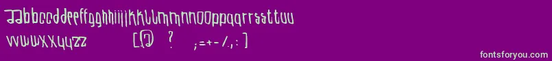 UteRegular Font – Green Fonts on Purple Background