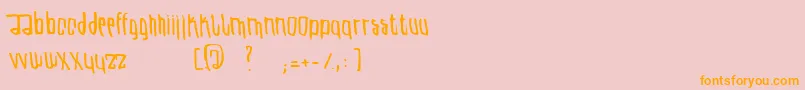 UteRegular Font – Orange Fonts on Pink Background