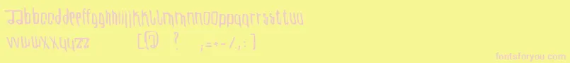 UteRegular Font – Pink Fonts on Yellow Background