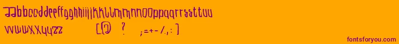 Шрифт UteRegular – фиолетовые шрифты на оранжевом фоне
