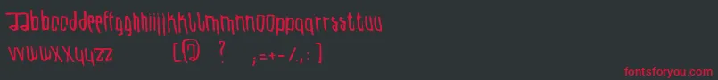 UteRegular Font – Red Fonts on Black Background
