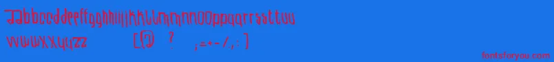 fuente UteRegular – Fuentes Rojas Sobre Fondo Azul
