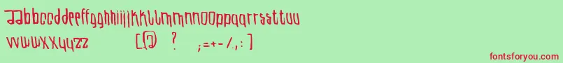 UteRegular Font – Red Fonts on Green Background