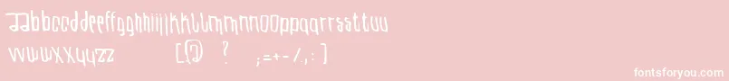 UteRegular Font – White Fonts on Pink Background