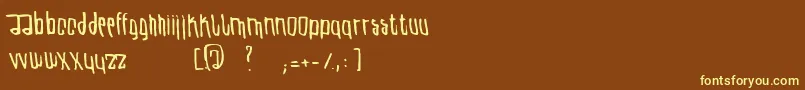 Шрифт UteRegular – жёлтые шрифты на коричневом фоне