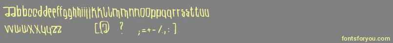 UteRegular Font – Yellow Fonts on Gray Background