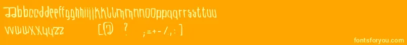 Шрифт UteRegular – жёлтые шрифты на оранжевом фоне