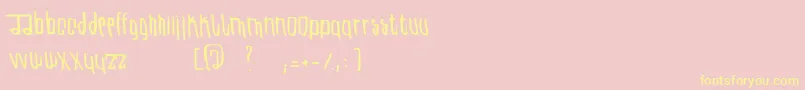 UteRegular-Schriftart – Gelbe Schriften auf rosa Hintergrund