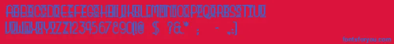 Beautysc Font – Blue Fonts on Red Background
