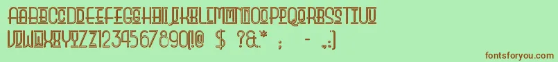 Beautysc Font – Brown Fonts on Green Background