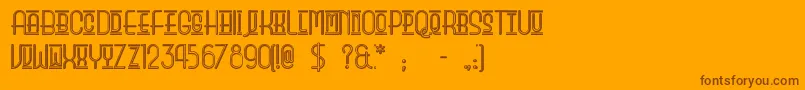 Beautysc Font – Brown Fonts on Orange Background