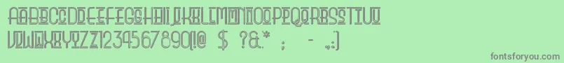 Beautysc Font – Gray Fonts on Green Background