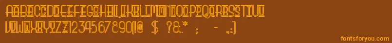 Beautysc Font – Orange Fonts on Brown Background
