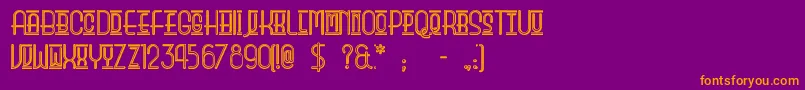 Beautysc Font – Orange Fonts on Purple Background