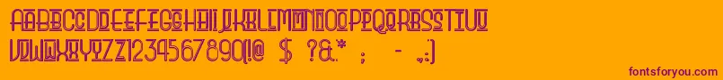 Beautysc Font – Purple Fonts on Orange Background