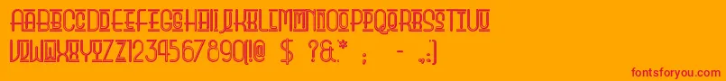Beautysc Font – Red Fonts on Orange Background