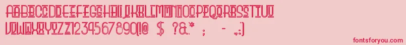 Шрифт Beautysc – красные шрифты на розовом фоне