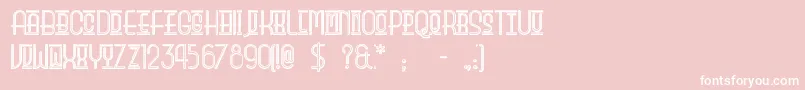 Шрифт Beautysc – белые шрифты на розовом фоне