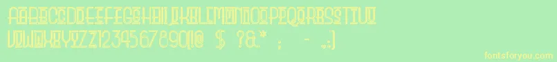Beautysc Font – Yellow Fonts on Green Background