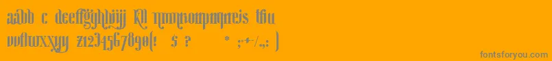 フォントGinebraBolds – オレンジの背景に灰色の文字