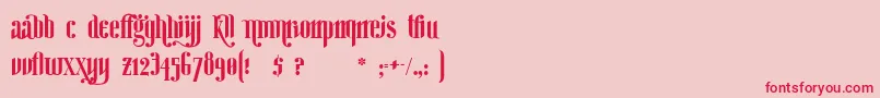 GinebraBolds-Schriftart – Rote Schriften auf rosa Hintergrund