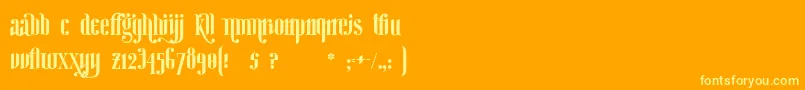 フォントGinebraBolds – オレンジの背景に黄色の文字