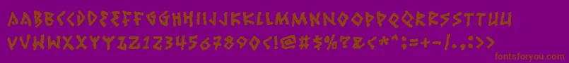 Ruinik Font – Brown Fonts on Purple Background