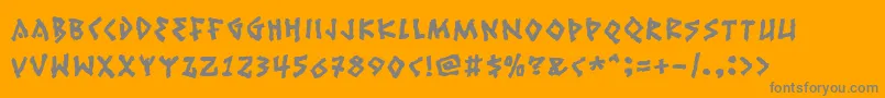 Ruinik Font – Gray Fonts on Orange Background