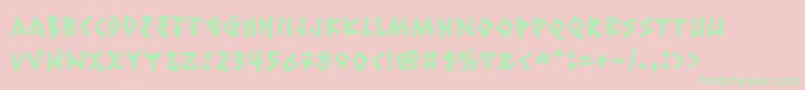 Ruinik Font – Green Fonts on Pink Background