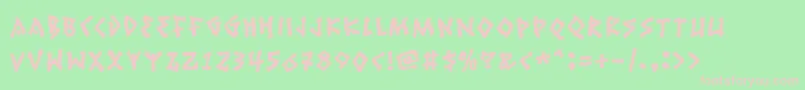 Ruinik Font – Pink Fonts on Green Background