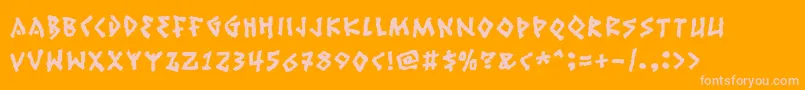 Ruinik Font – Pink Fonts on Orange Background