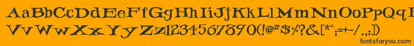 IronLatch Font – Black Fonts on Orange Background