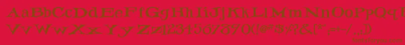 IronLatch Font – Brown Fonts on Red Background